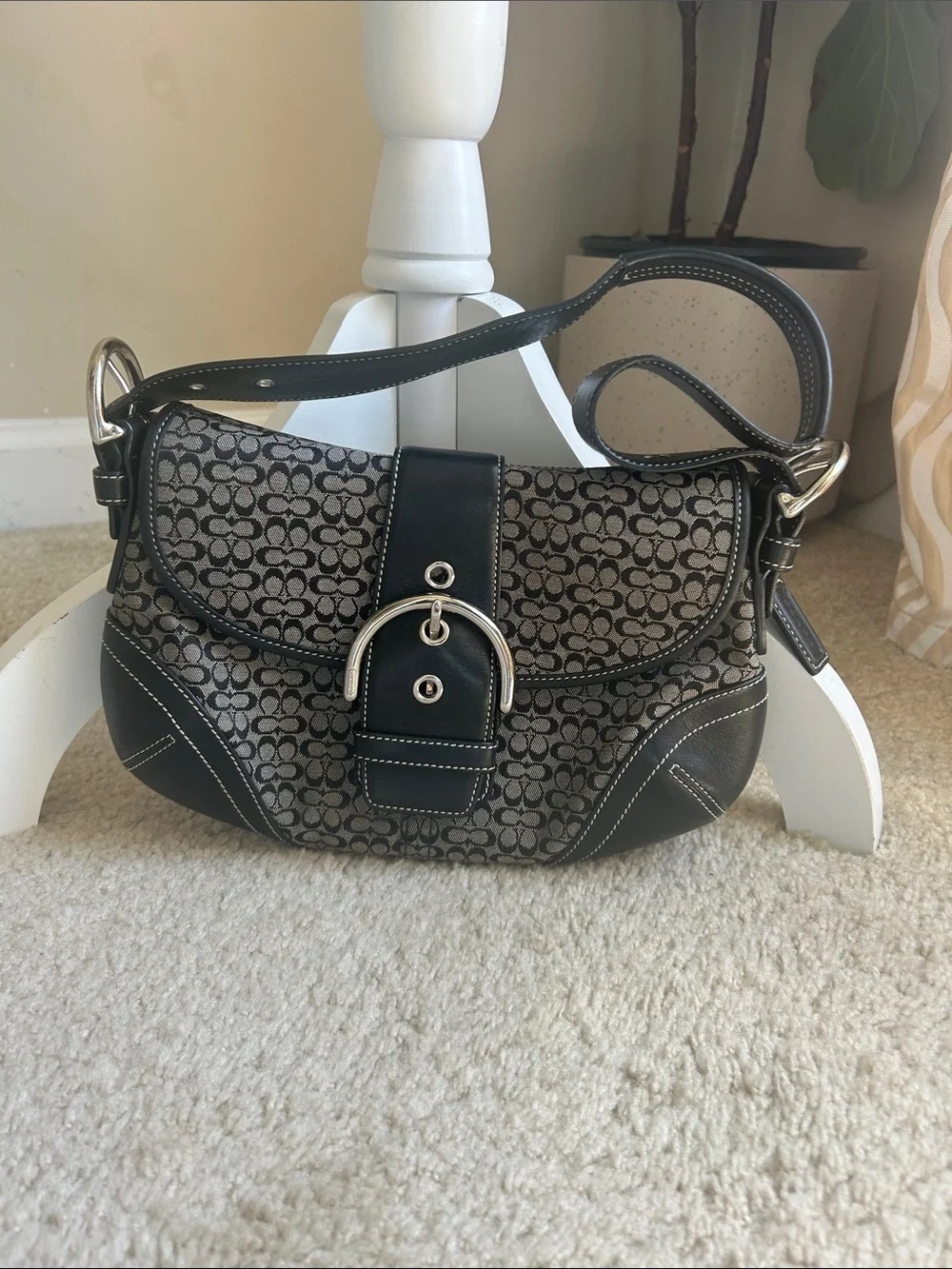 Vintage coach soho Shoulder Bag 6818 black canvas - Picture 13 of 13